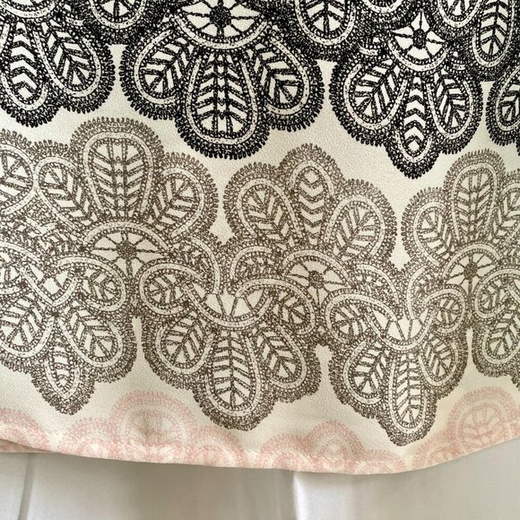 Violet + Claire Silky Floral Tunic Blouse 3/4 Sleeve Pull-Over White Pink Sz 1X - Picture 8 of 13